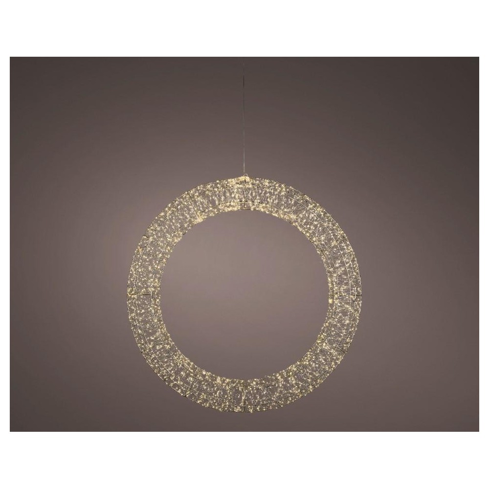 GHIRLANDA MICROLED METALLO LUCE CALDA D.116